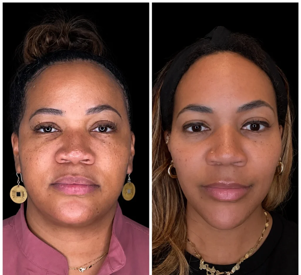 Facial balancing before and after, result 7, at Zen Aesthetics Spa in Morristown, NJ