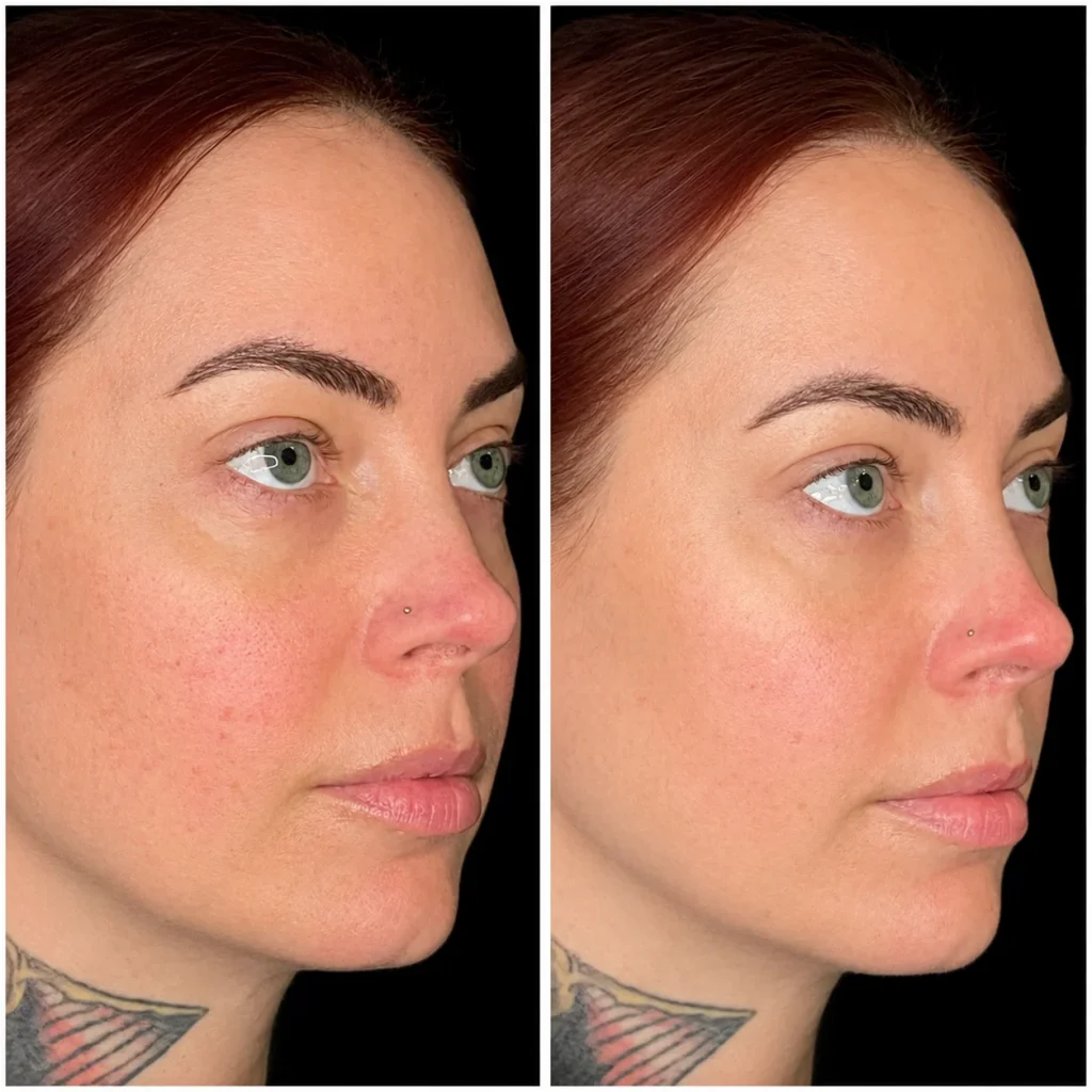Microneedling before and after, result 7, at Zen Aesthetics Spa in Morristown, NJ