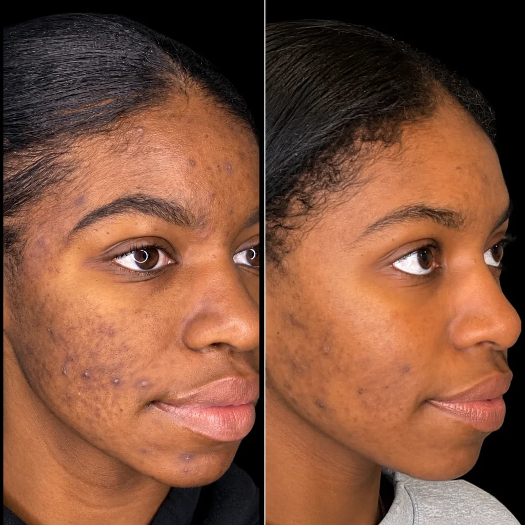 VI chemical peel before and after, result 7, at Zen Aesthetics Spa in Morristown, NJ