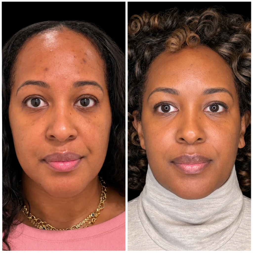 VI chemical peel before and after, result 4, at Zen Aesthetics Spa in Morristown, NJ