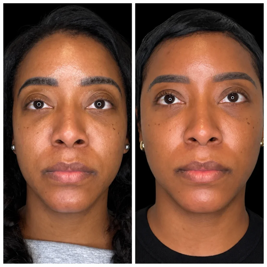 Under-eye restoration before and after, result 9, at Zen Aesthetics Spa in Morristown, NJ