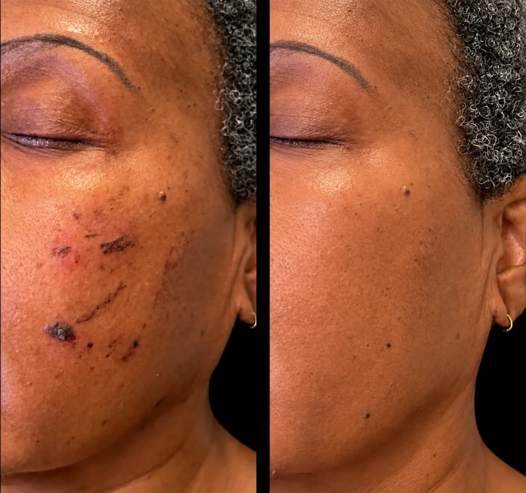 Lamprobe before and after, result 4, at Zen Aesthetics Spa in Morristown, NJ