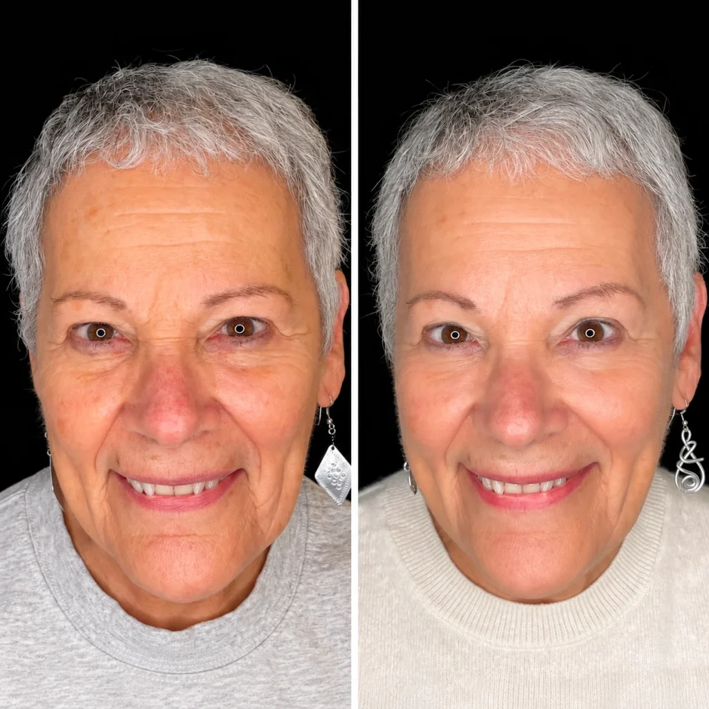 Sculptra collagen stimulator before and after for facial volume, result 3, at Zen Aesthetics Spa in Morristown, NJ