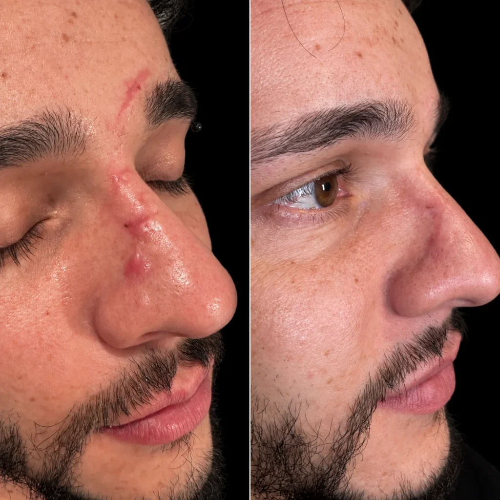 Scar revision before and after, result 2, at Zen Aesthetics Spa in Morristown, NJ